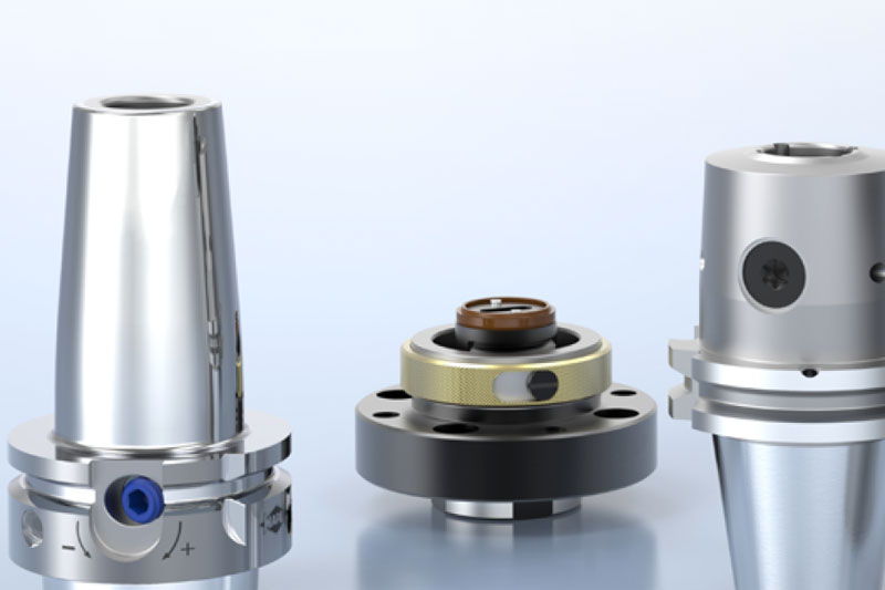 The picture shows an overview of the MAPAL product range for clamping